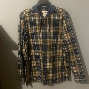 LL Bean Men’s M 100% Cotton Flannel Hoodie